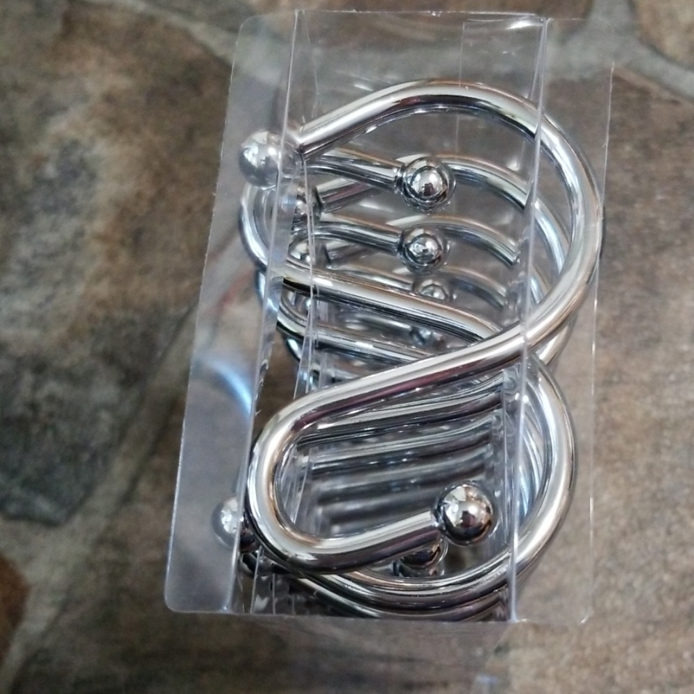💜Chrome decorative shower hooks